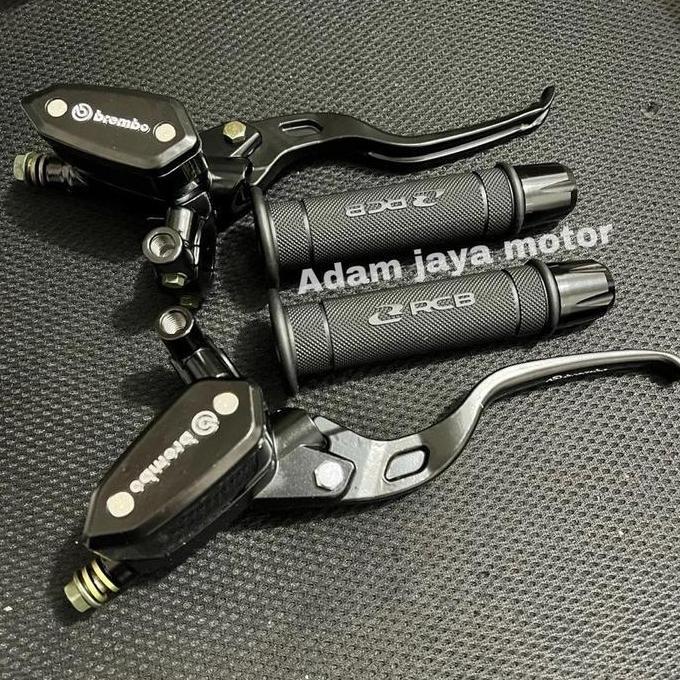 KAKRA PAKET 3IN1 MASTER REM 2 TABUNG TIPE OVAL KANAN KIRI+ HANDGRIP RCB HG55 ORIGINAL + JALU STANG C