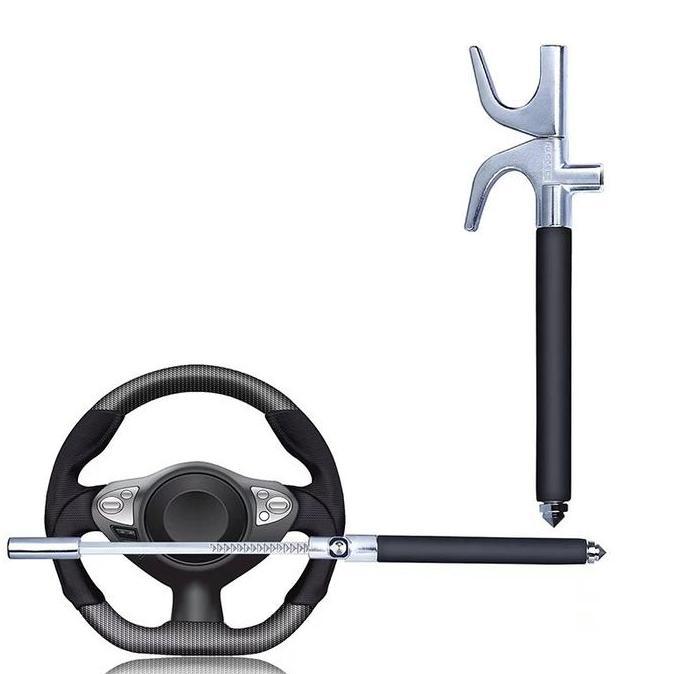 Kunci Setir Mobil Anti Maling Teleskopis Kunci Ganda Mobil Anti Maling Gembok Stir Mobil Stainless K