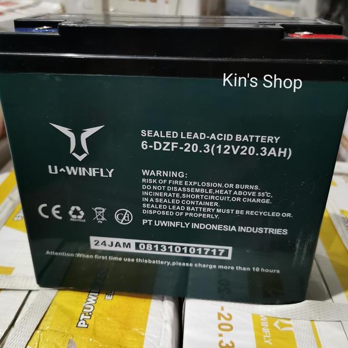 Batere Aki Sepeda Motor Listrik Original UWINFLY 12v 20ah T3 Sprinter