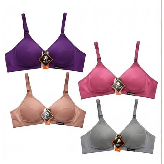 Murah Bra Sport Wanita Spot Bra isi 3pcs dan 6pcs Tanpa busa wanita dewasa dan Remaja murah meriah B