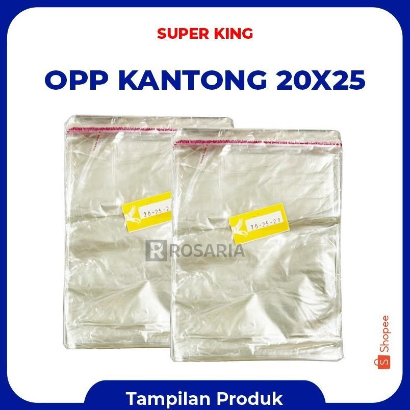 Opp 20X25 Kantong Plastik Kemasan Bening Seal Lem Baju Kaos Baru