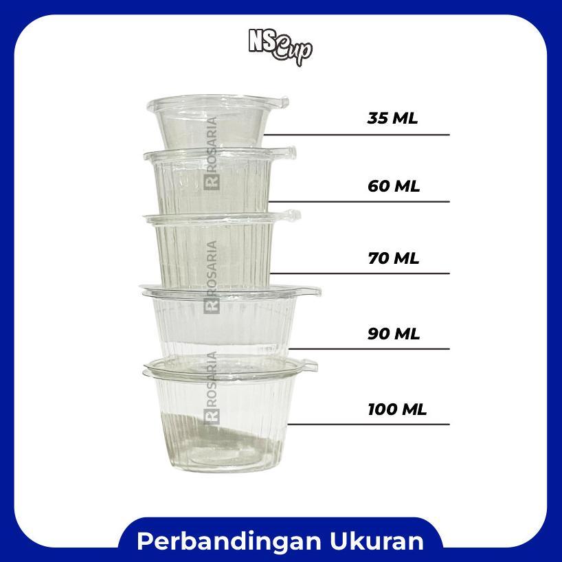 Ns Cup 60 Ml Cup Puding Mika Jelly Sauce Tutup Sambung Baru
