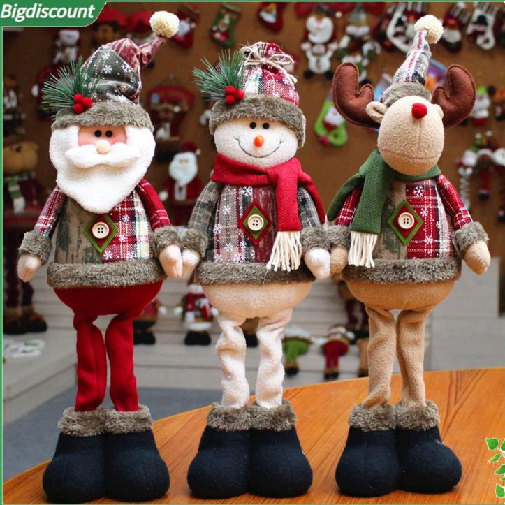 Termurah NTL22 Aksesoris Pohon Natal Boneka Santa Rusa Manusia Salju Beruang Kaki Bisa di Regangkan 