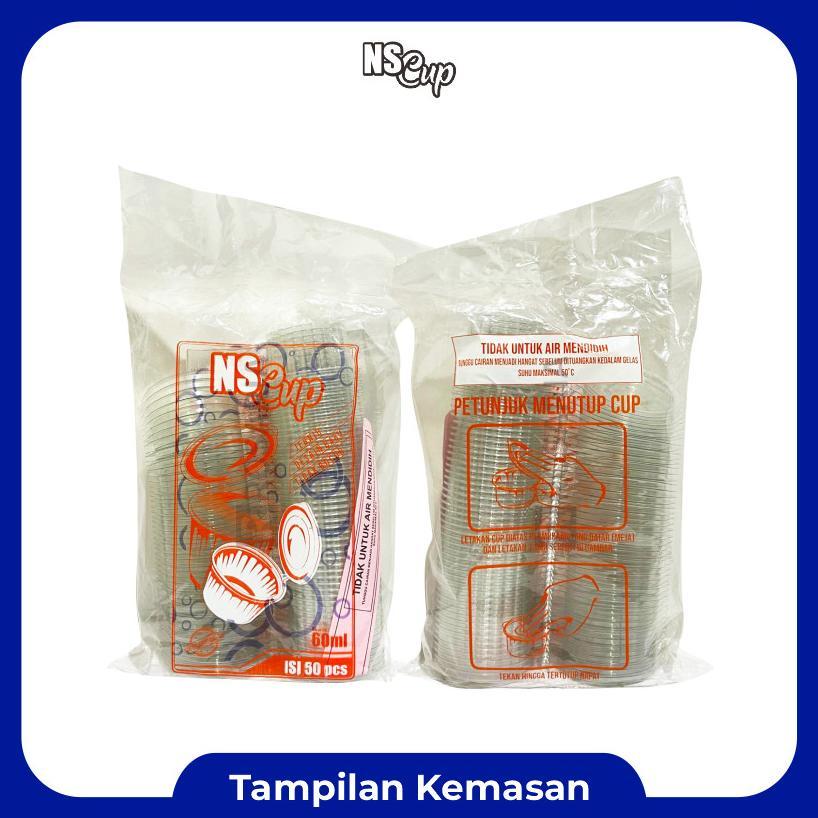 Ns Cup 60 Ml Cup Puding Mika Jelly Sauce Tutup Sambung Trending