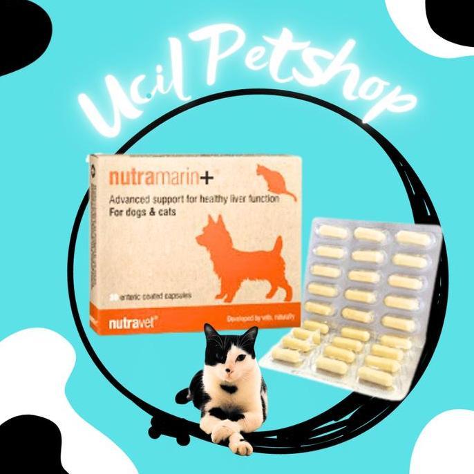 Nutramarin + Plus Obat Gangguan Liver (Hati) Hepatic Hepato Kucing & Anjing Pengganti Samylin (1 Box
