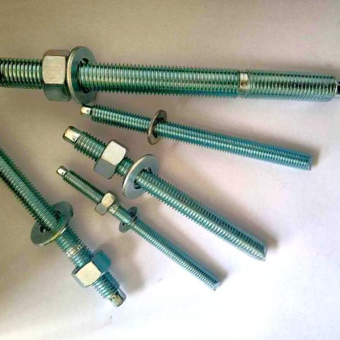 Angkur Chemical M12x160 / Stud Bolt 12 MM / Chemical Anchor M12 Grade 5.8
