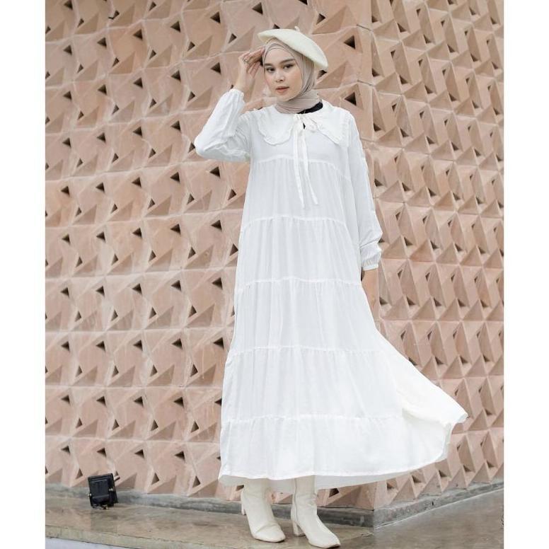 LEVO MIDI DRESS WANITA MIDI DRESS RUFFLE FASHION MUSLIM WANITA