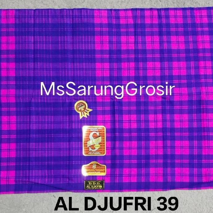 Miliki Sarung Al Djufri 555 Motif Kotak Kdt Sandur Original Sutera