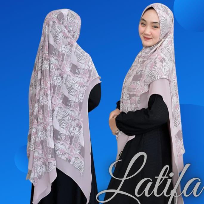 New- AYYUBY HIJAB INSTAN KHIMAR PARI LATIFA MOTIF JUMBO Softpad Ceruty BabyDoll Jilbab Printing syar