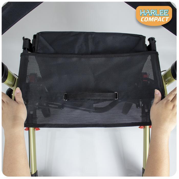 Harlee Compact Rollator - Alat Bantu Jalan - Walker Beroda Roda 4 Original Dan Terpercaya