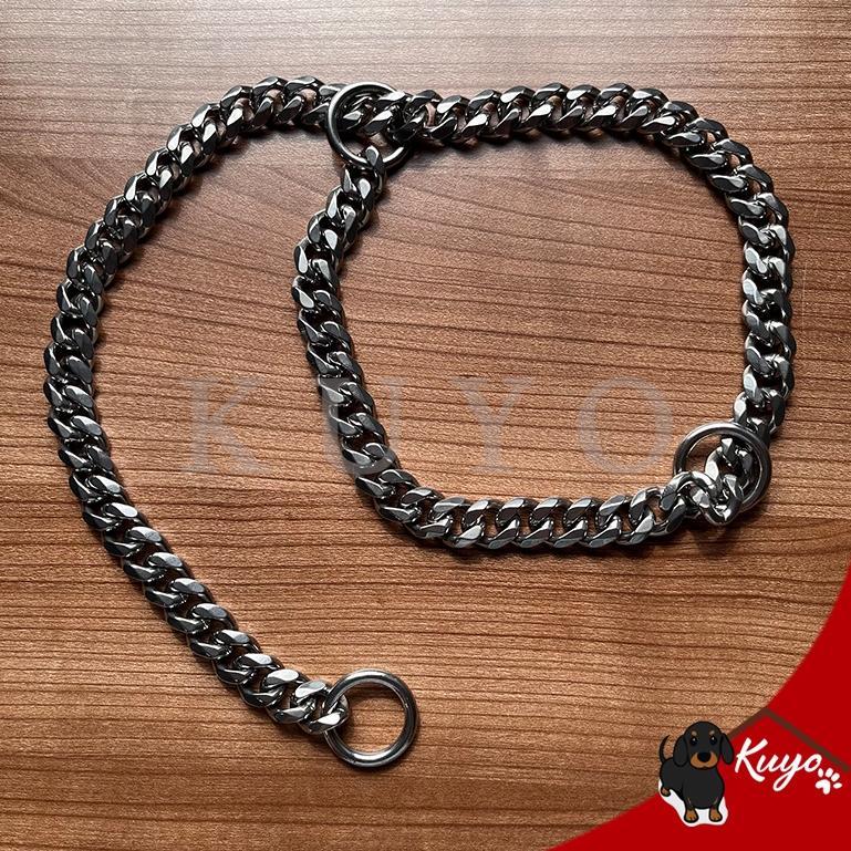 Rantai Kalung Tali Anjing Besar Stainless Steel 50cm 60cm 75cm - Dog Chain 3 Lingkaran aksesoris hew