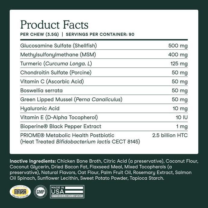 Fera Pet Organics Suplemen Kesehatan Tulang & Persendian Anjing Hip+Joint with Turmeric and Curcumin