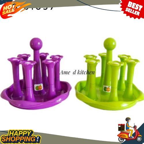 Teratas Tempat Gelas 6 Pcs Tg 1037 Golden Sunkist