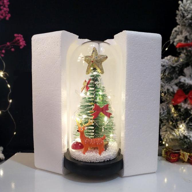 Lampu LED Natal Dekorasi Beauty And The Beast Rose Beauty Hampers Natal Pajangan Kado Hadiah Couple 