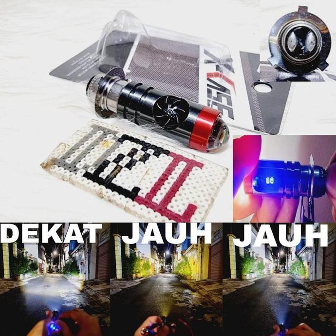Lampu utama led premium h5 xcase kipas senja laser d2 2 warna Supra X GL Pro Megapro Verza New