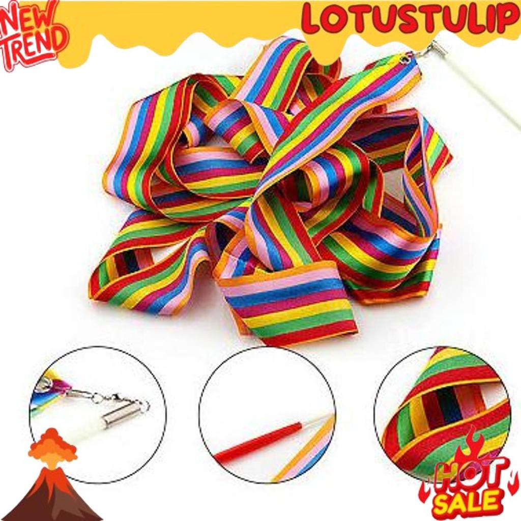 Sale Pita Tari Twirling Zoe Twirl Tongkat Aksesoris Properti Tamborin Rebana Gereja Ballet Senam