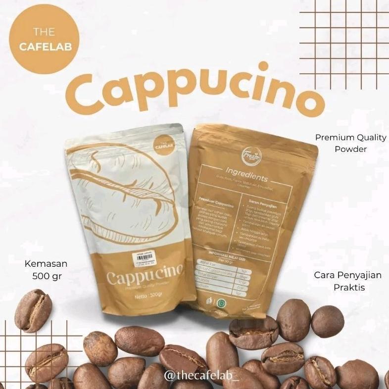 Bubuk Minuman Rasa Cappucino 500gr / Cappucino Premium Terlaris / Cafelab