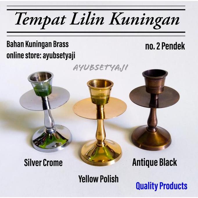 Tempat Lilin Antik Wadah Lilin Antik Kuningan no 2
