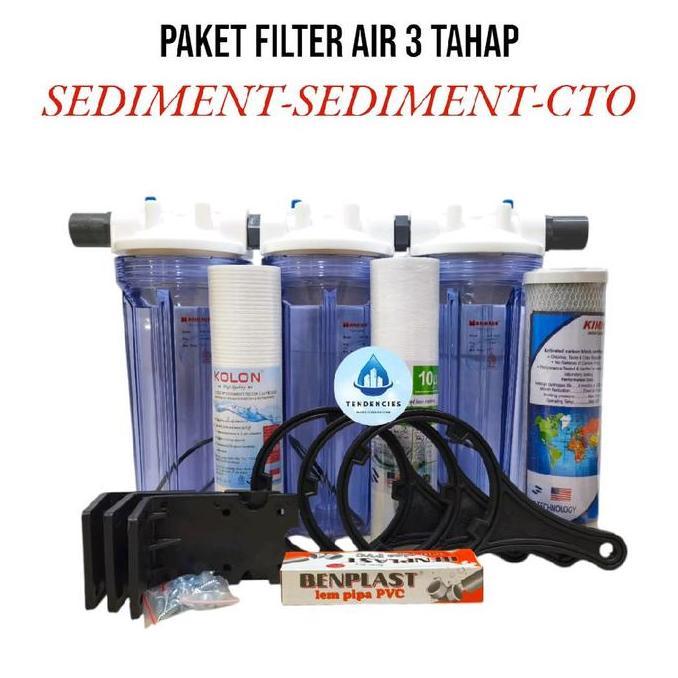 Paket Filter Air 3 Tahap Sediment-Sediment-Cto (Ssc) Nanotec Terbaik