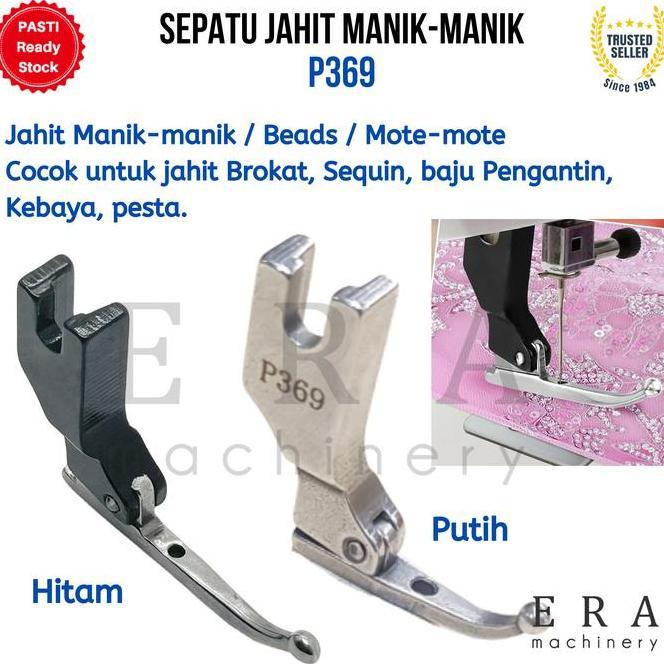 P369 Sepatu Jahit Mote Manik Beads Sequin Kebaya Baju Pengantin Presser Foot Jahit Kain Brokat Hh Sp