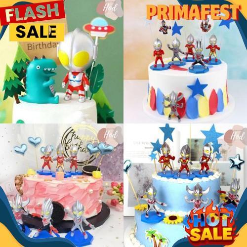 Super 6Pcs / Set Mainan Action Figure Ultraman Ukuran 7Cm / 1 Pc Big Head Ultraman Cute Dekorasi Hia
