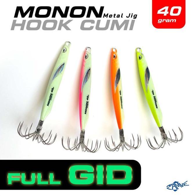 Metal Jig FULL GID Untuk Cumi | Metal Jig Zamve Monon 40Gr | Umpan Cumi Bukan Egi | Metal JIg Cumi