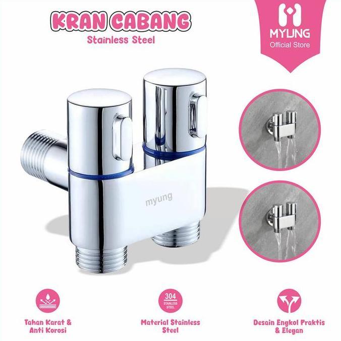 xysanak_45 - myung kran cabang shower stainless | kran 1/2 inch double stop