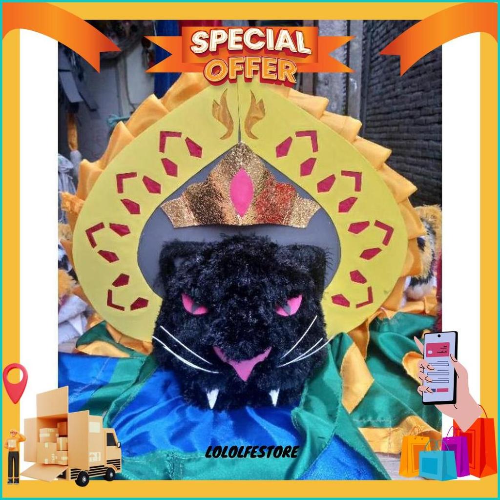 Barongan Macan Hitam Lengkap Dengan Kain Anak Original Produk