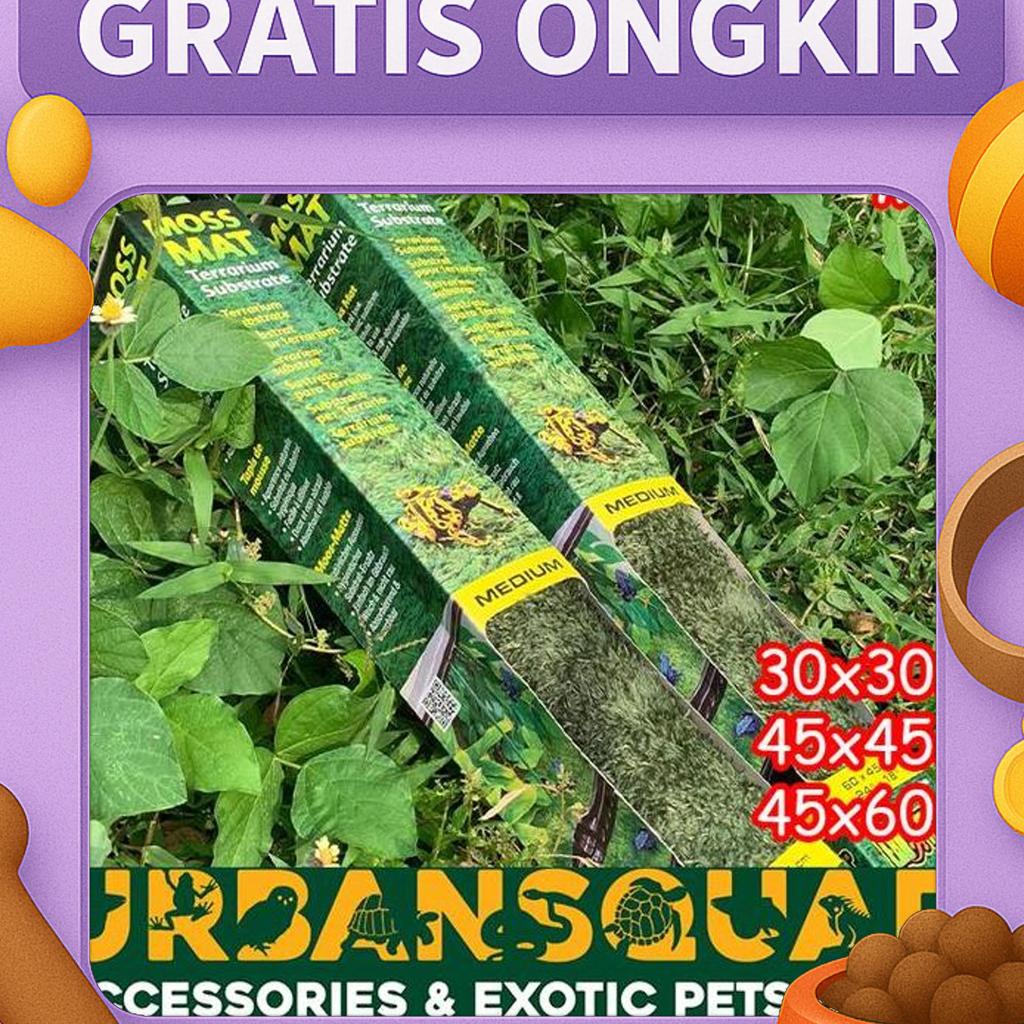 Exoterra Moss Mat Alas Kandang Lumut Sintetis Dart Frog Pacman Kodok