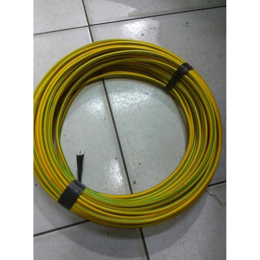 KABEL GROUNDING 16MM / KABEL NYA TUNGGAL KUNING HIJAU / GROUNDING