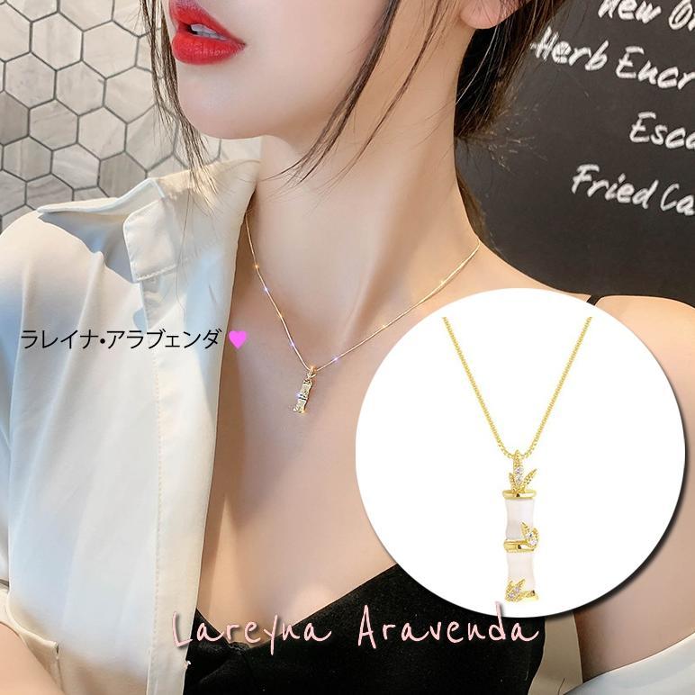 Pakaian Wanita- Kalung Wanita + Liontin S925 Lucky Bamboo Korea Style Kl036 - Lingerie - Baju Dinas 