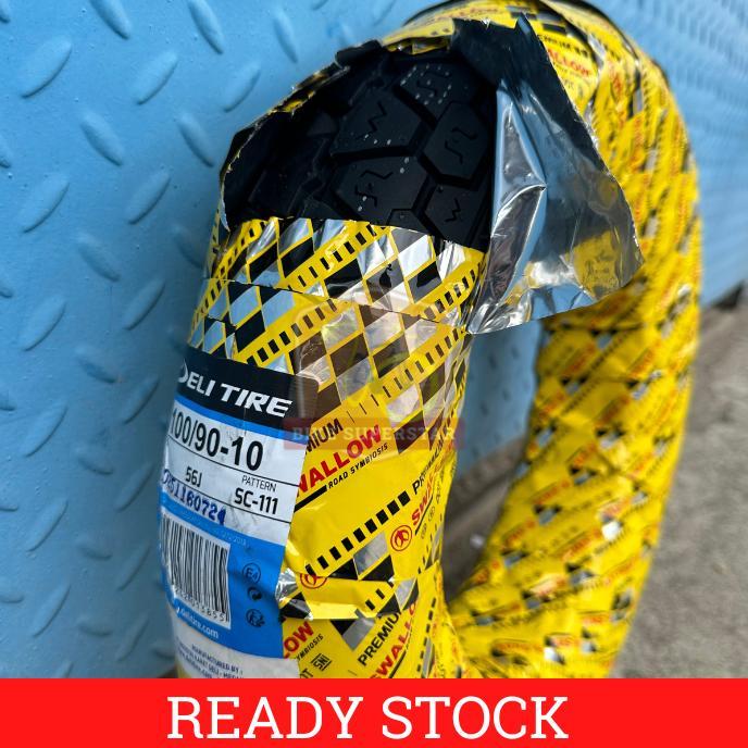 Ban Luar Tubeless Ukuran 100/90 - 10 SC-111 Deli Tire