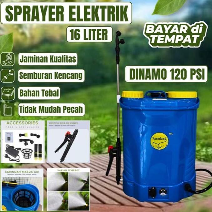 SPRAYER ELEKTRIK 16 LITER DINAMO 120 PSI / SPRAYER ELEKTRIK 16 LITER BIRU / SEMPROTAN TANAMAN 16 LIT