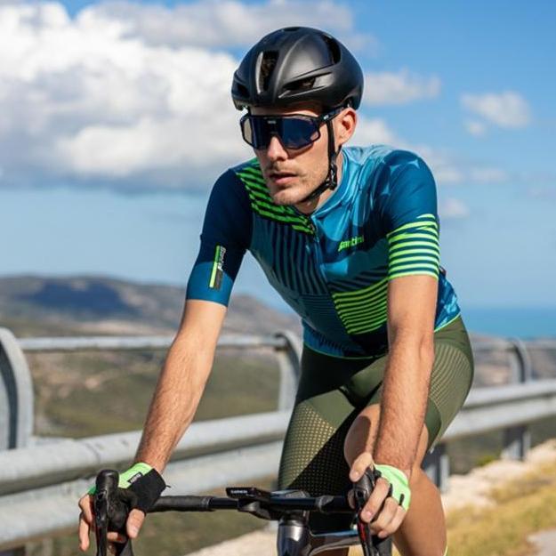 Santini Delta Optic Men Road Cycling Jersey Slim Fit Cut - Baju Sepeda Balap Roadbike Pria