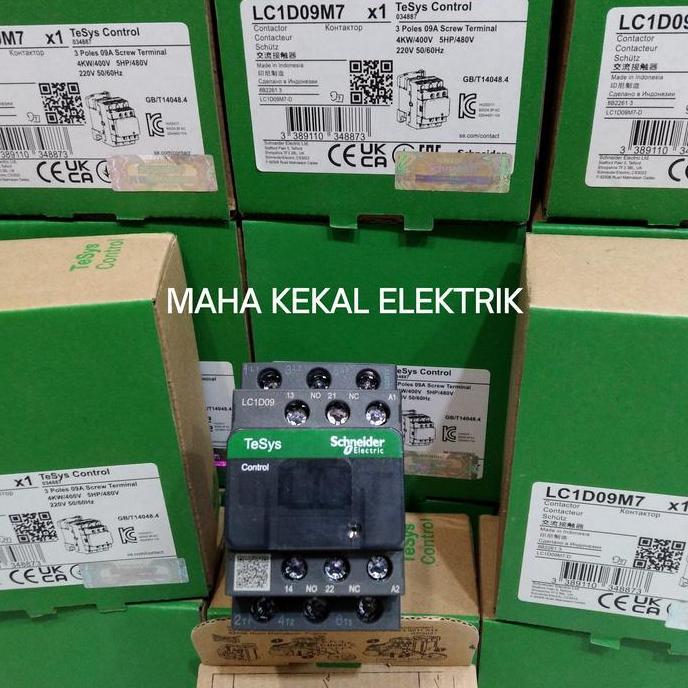 Kontaktor Schneider Lc1D09M7 Lc1D 09M7 25A 3P 220Vac Kontaktor Lc1D09M7 Kontaktor Schneider Lc1D09 L
