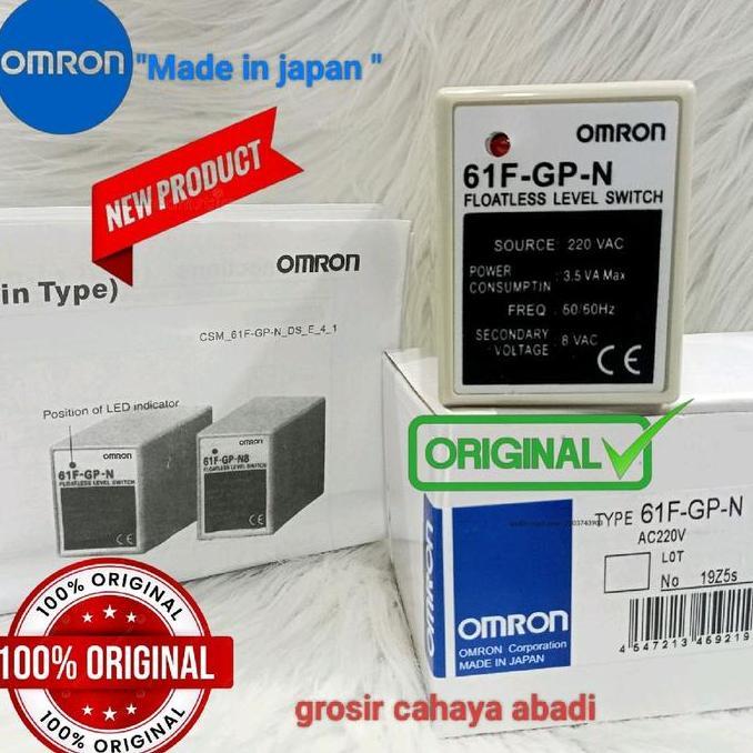 Floatless Level Switch Omron 61F Gp N/Floatless Level Switch Omron Original Made In Japan Premium