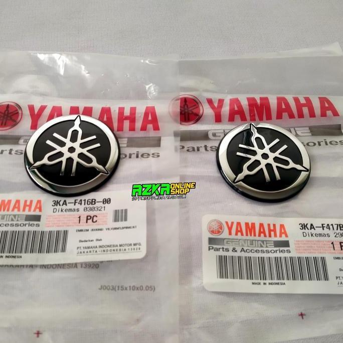 Promo EMBLEM GARPUTALA TANGKI RX KING WARNA SILVER ORIGINAL YAMAHA Diskon