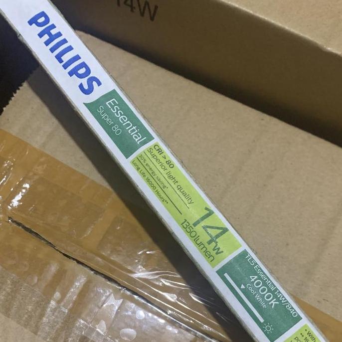 Refill Lampu T5 PHILIPS 14W 14 watt 14watt COOLWHITE 4000K Length 55cm