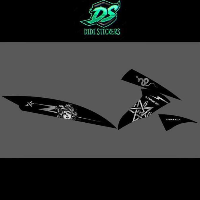 Promo STRIPING TRANSPARAN HONDA SPACY CUSTOM MEDUSA Diskon