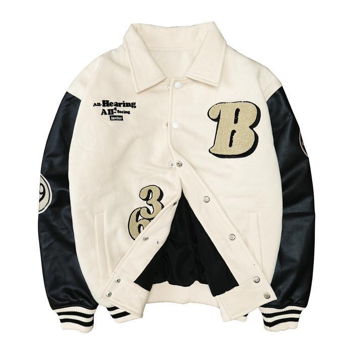 Benidson Varsity Jacket Cream Vasgird Termurah Best Quality 100% Original
