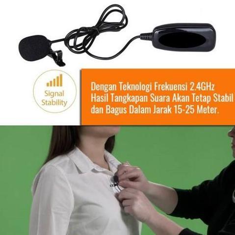 New- Microphone Mic Clip On Wireless UHF Prank Vlog Untuk