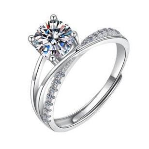 Cincin Moissanite Cincin Asli Ring Fashion Couple Acsesoris Wanita Jewelry Couple Pasangan Wanita Ad