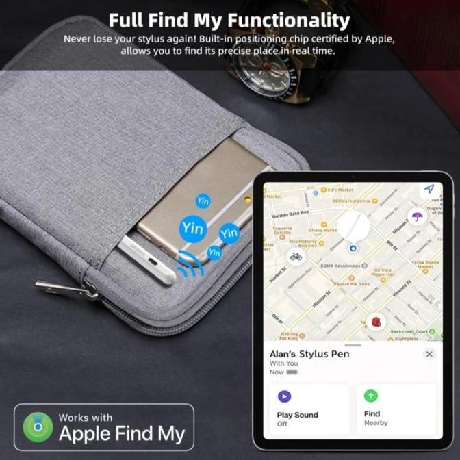 Goojodoq GD14 2024 New Stylus Pen Pencil With Ipad Find My Apps and Costum Shortcuts for ipad mini 5