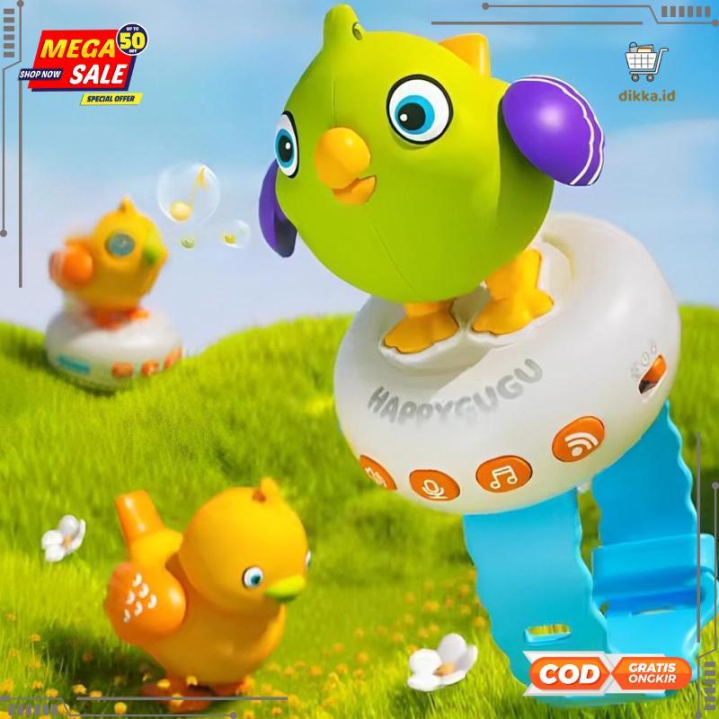 Peniru Suara Burung Gerak | Jam Mainan Burung Bunyi | Mainan Musik Anak | Hadiah Ulang Tahun - RO30-