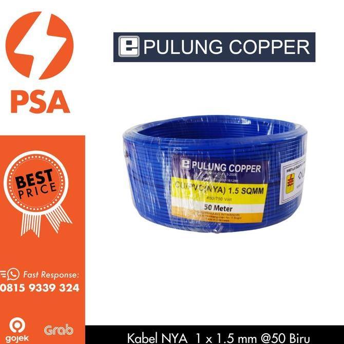 Kabel NYA 1 x 1,5 Pulung @50 mtr