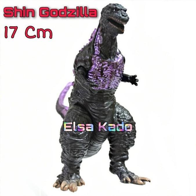 Mainan Monster Action Figure Shin Godzilla Ungu Purple Medium Size