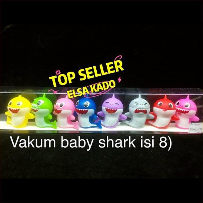 pajangan mobil hiasan kue boneka mainan figure baby shark ikan hiu