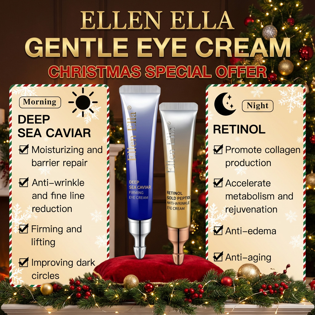 [100% Ori] ELLEN ELLA Retinol Krim Mata 20g*2pcs Anti Aging Eye Cream Panda dan Kantung Mata