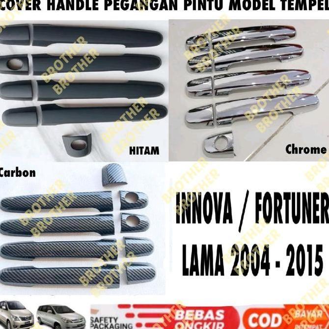 Cover Handle Pintu Innova Fortuner Lama 2004 2008 2010 2012 2014 2015 Hitam Chrome Carbon Termurah