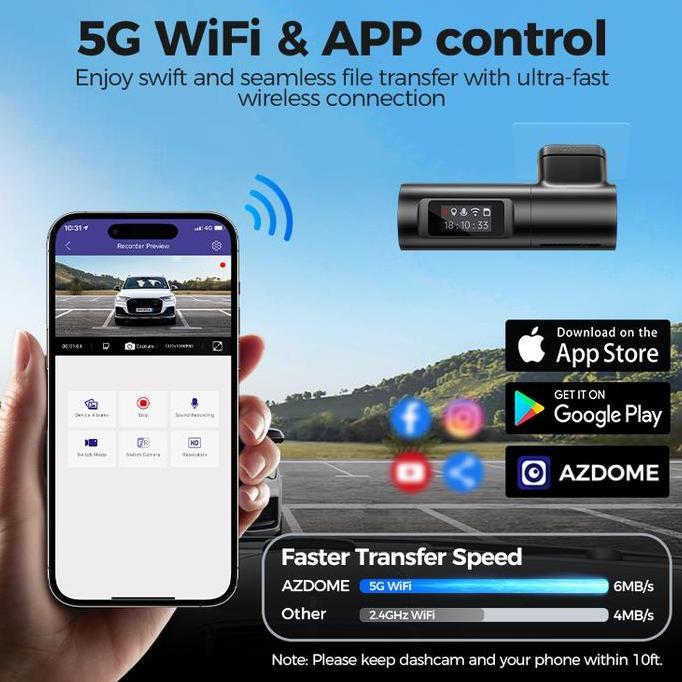 Azdome M330 Max 2 Camera 4K Dashcam 2 Kamera Dash Cam Mobil Kualitas Terbaik Harga Termurah